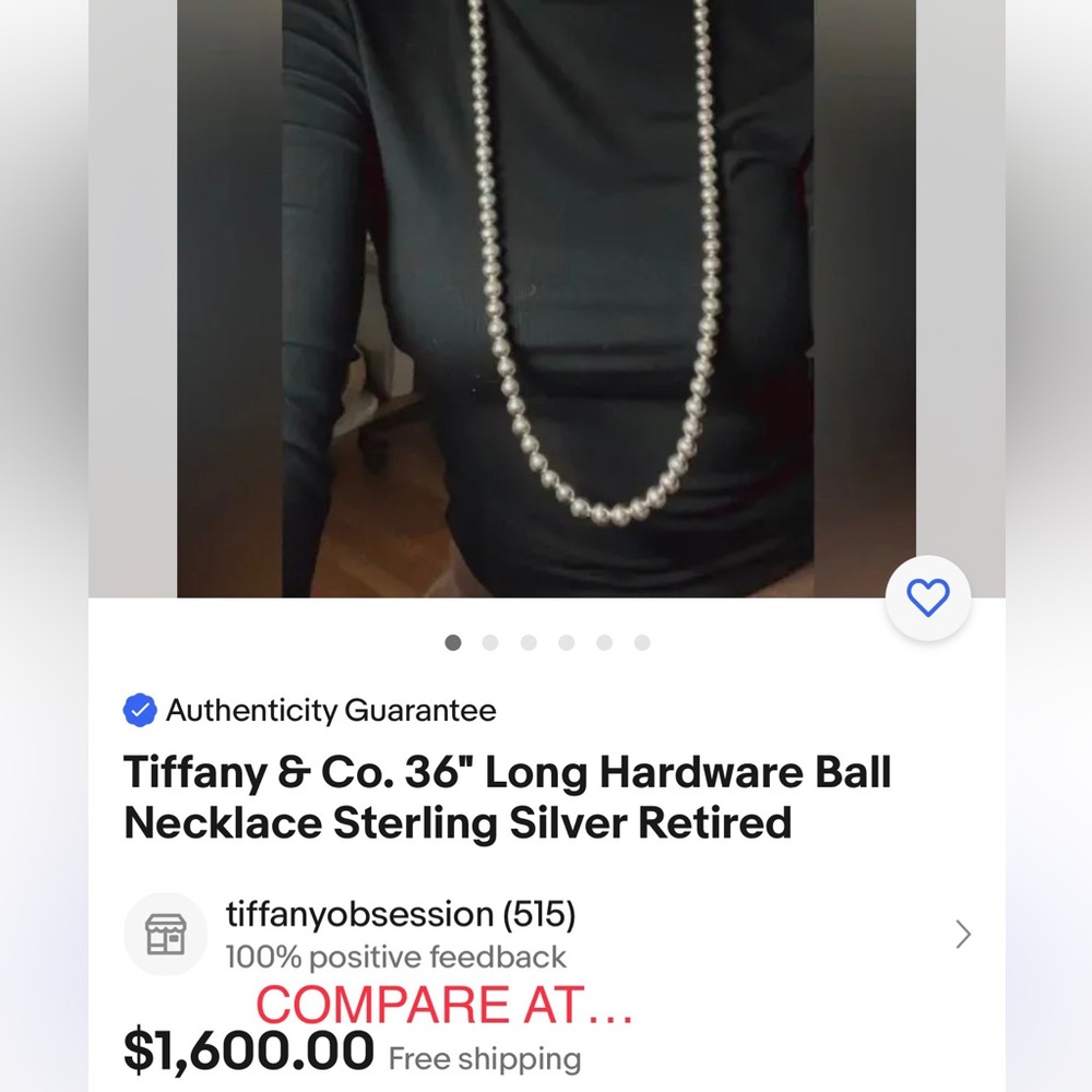Authentic Tiffany & Co Hardwear Ball Necklace - Picture 10 of 14